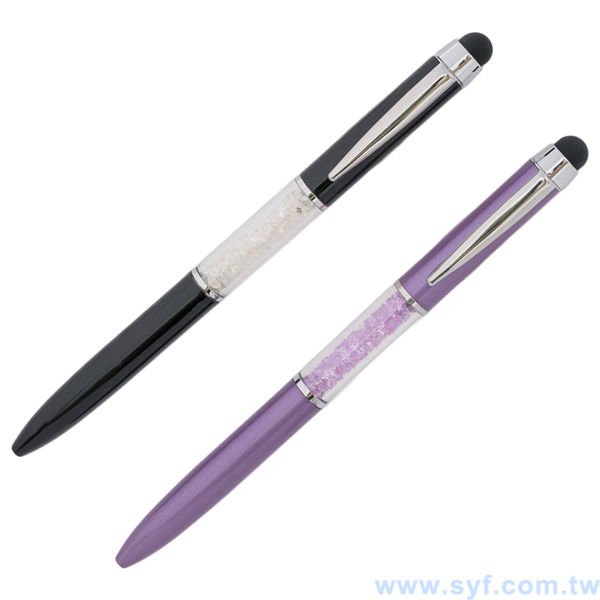 水晶電容觸控筆-金屬廣告禮品筆-多功能觸控廣告原子筆-兩種款式可選-採購批發贈品筆-8100-1
